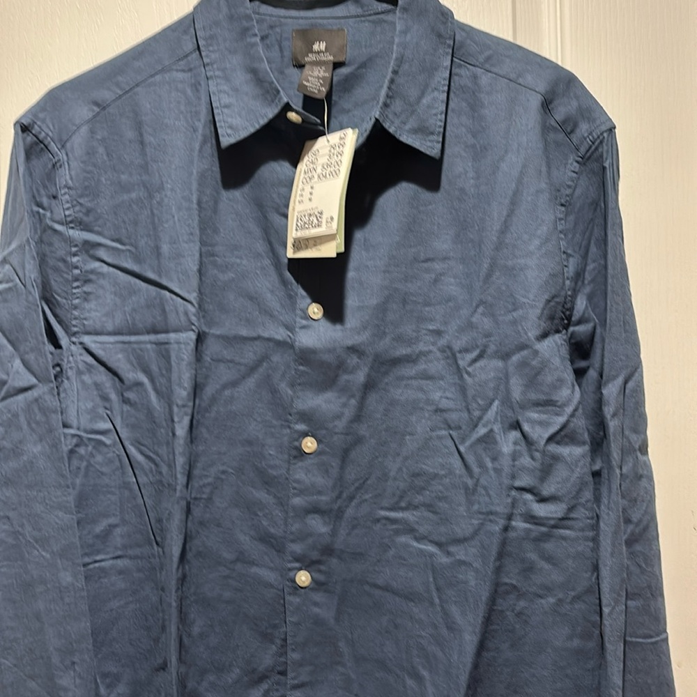 H&M Linen Blend Men’s Button Down Shirt